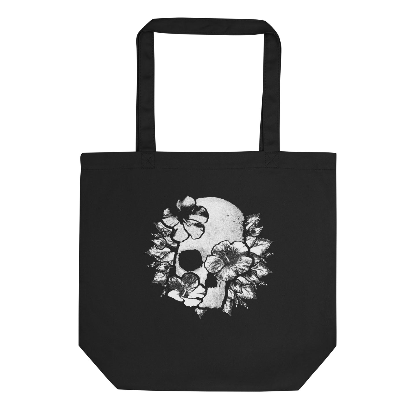 Hibiscus Skull Eco Tote Bag