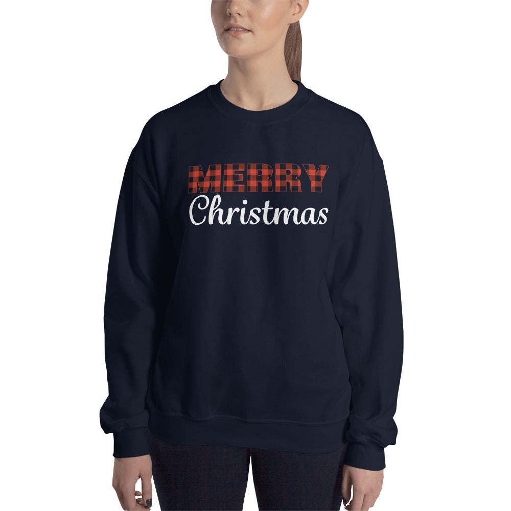 Merry Plaid Christmas Sweatshirt