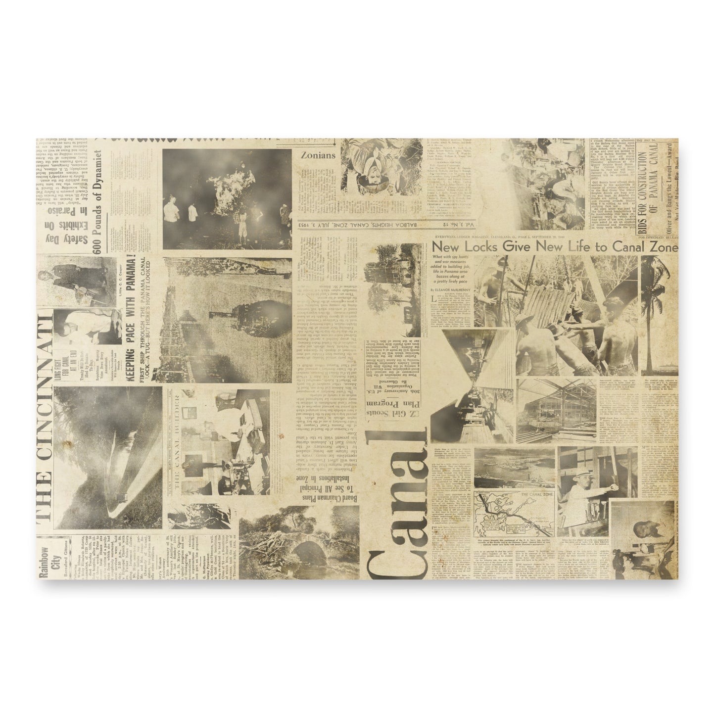 CZ Tropic Times News Wrapping Paper