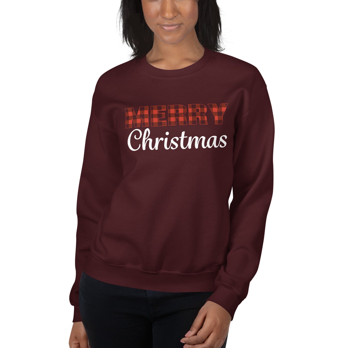 Merry Plaid Christmas Sweatshirt