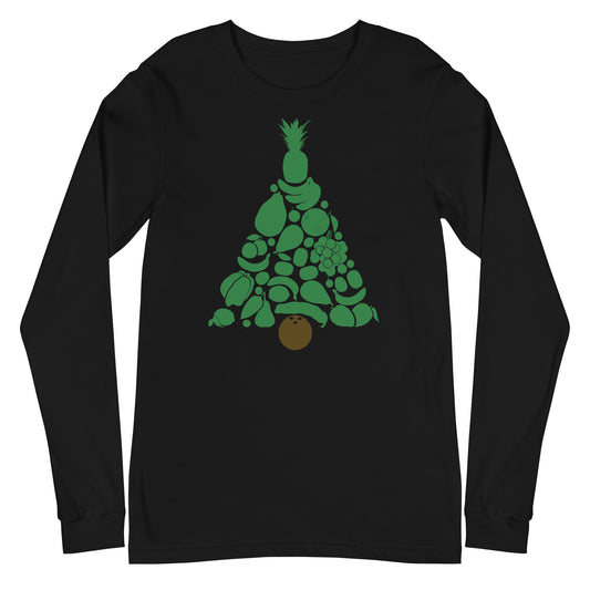 Tropical Christmas Tree Unisex Long Sleeve Tee