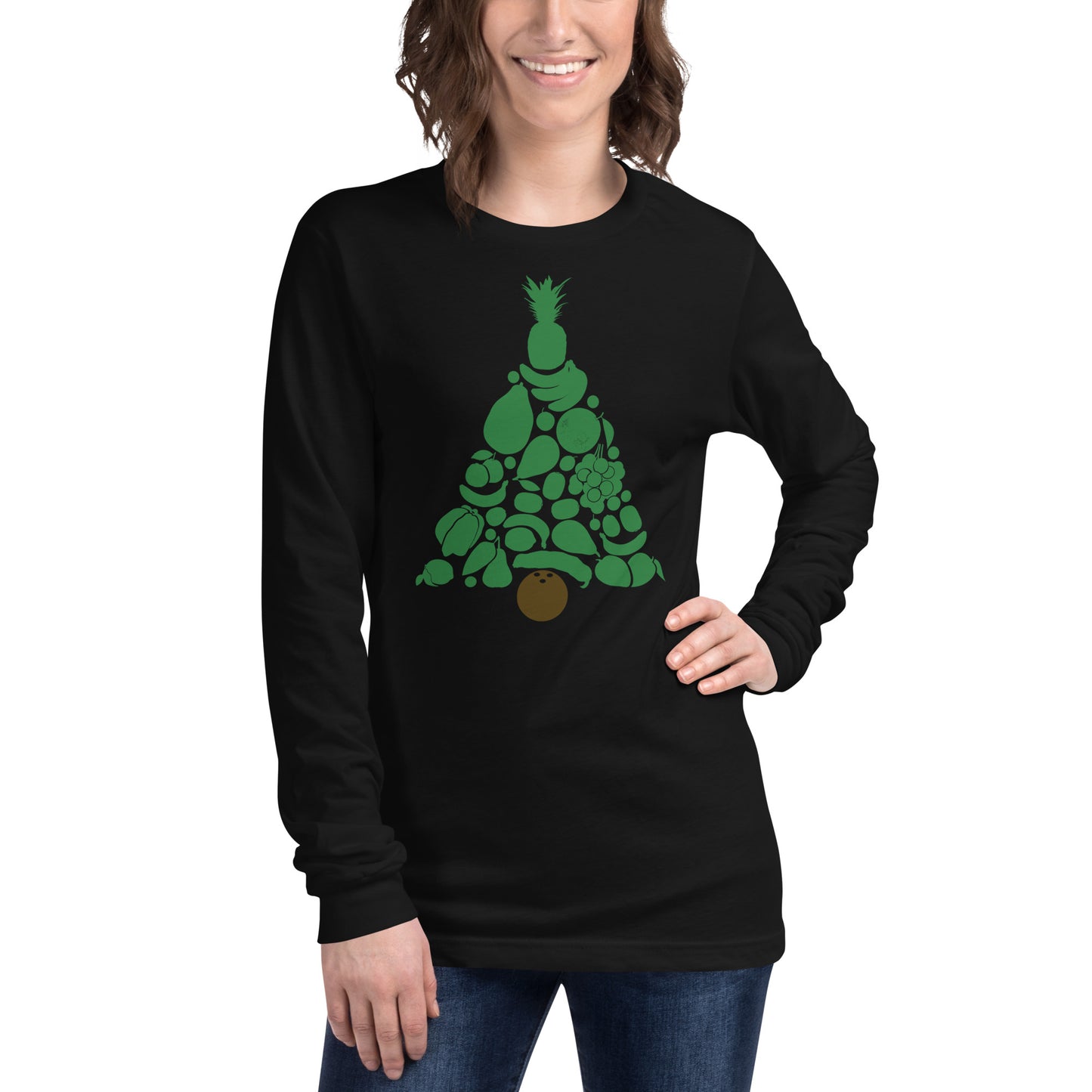 Tropical Christmas Tree Unisex Long Sleeve Tee