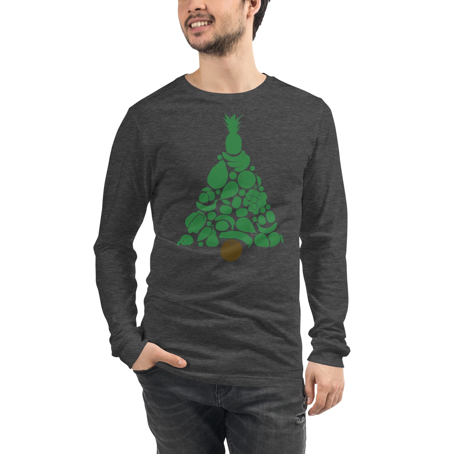 Tropical Christmas Tree Unisex Long Sleeve Tee