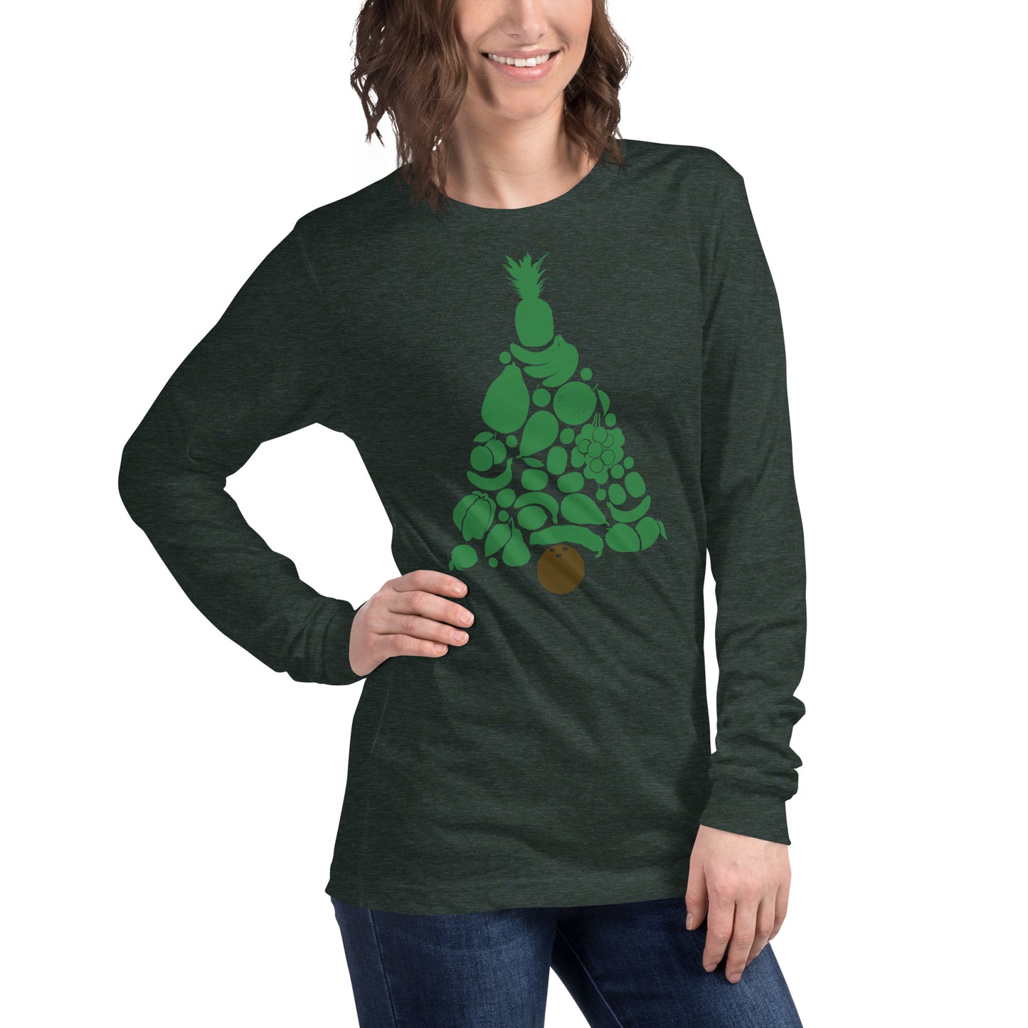 Tropical Christmas Tree Unisex Long Sleeve Tee